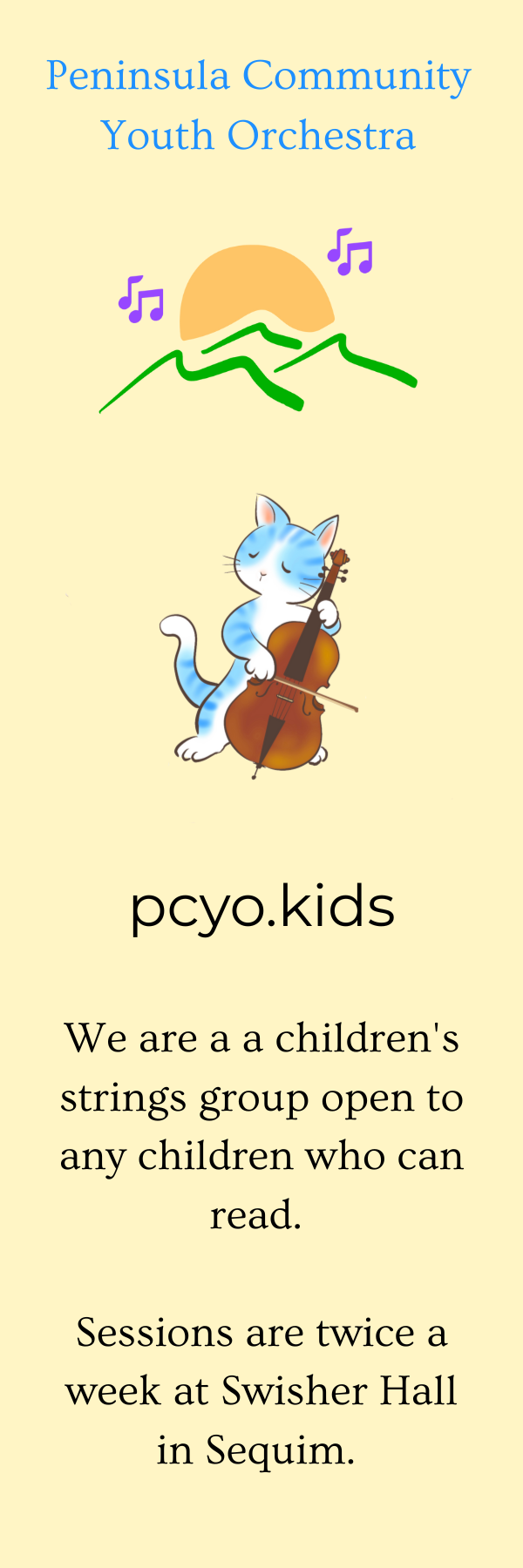 Bookmark Cello Cat